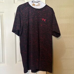 Under Armour Men's Black Tee pink and black size XXL EUC
